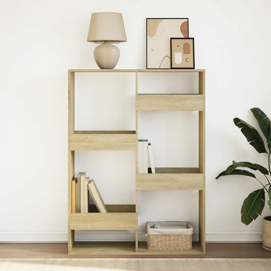 Boekenkast 100X33X Bewerkt Hout Kleurig 135 cm Sonoma eiken