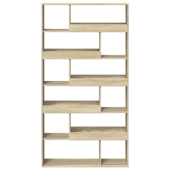 Boekenkast 100X33X187,5 Cm Bewerkt Hout Kleurig 187.5 cm Sonoma eiken