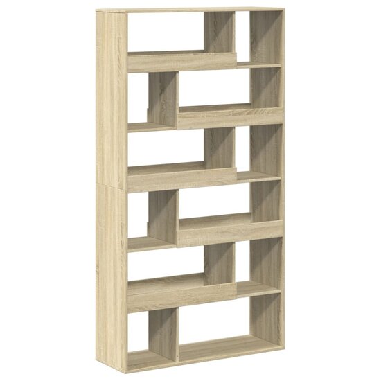 Boekenkast 100X33X187,5 Cm Bewerkt Hout Kleurig 187.5 cm Sonoma eiken