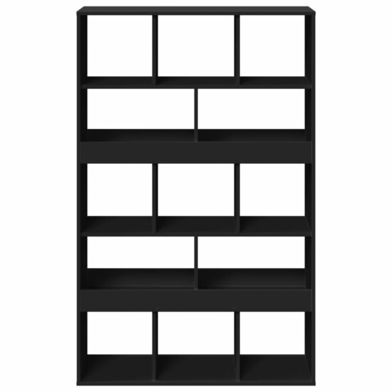 Boekenkast 100X33X156,5 Cm Bewerkt Hout 156.5 cm Zwart