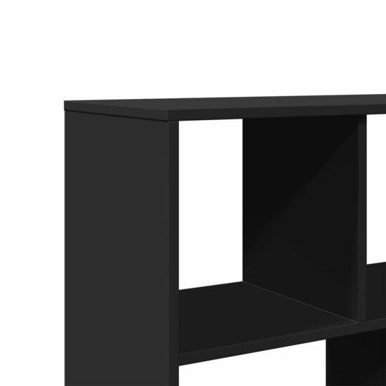 Boekenkast 100X33X156,5 Cm Bewerkt Hout 156.5 cm Zwart