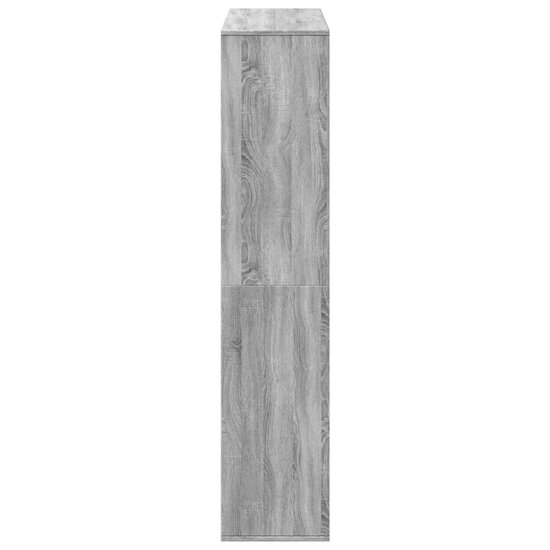 Boekenkast 100X33X156,5 Cm Bewerkt Hout Eikenkleur 156.5 cm Grijs sonoma