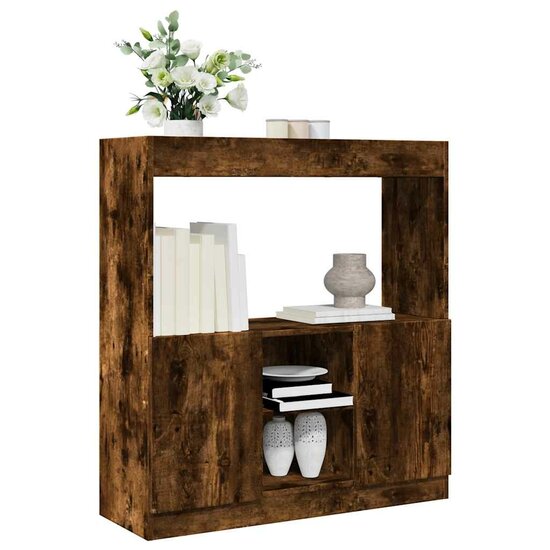Hoge Kast 92X33X Bewerkt Hout Kleurig Gerookt Eiken 92 cm 100 cm