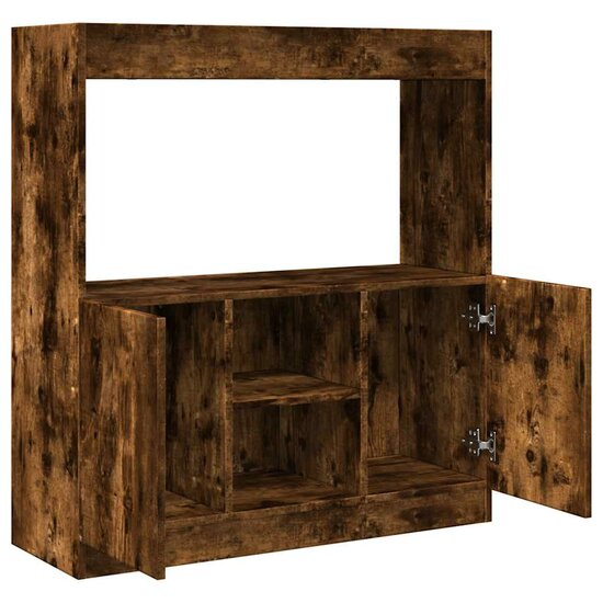 Hoge Kast 92X33X Bewerkt Hout Kleurig Gerookt Eiken 92 cm 100 cm