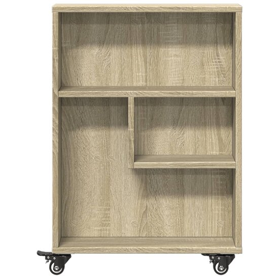 Opbergtrolley Smal 48X13X68 Cm Bewerkt Hout Kleurig Sonoma eiken