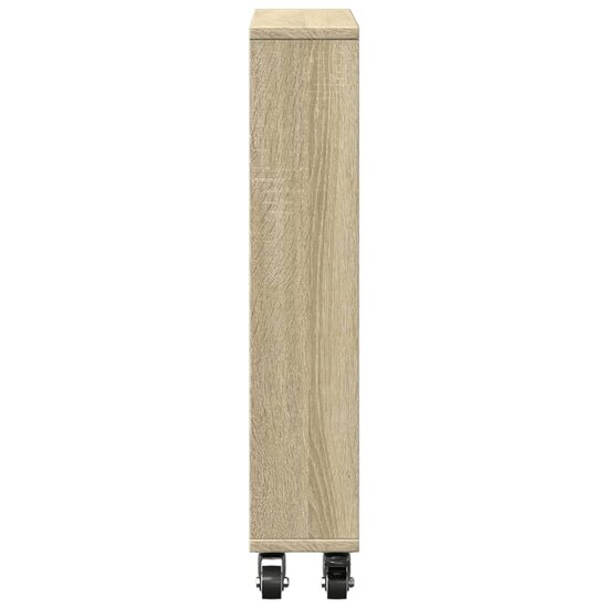 Opbergtrolley Smal 48X13X68 Cm Bewerkt Hout Kleurig Sonoma eiken