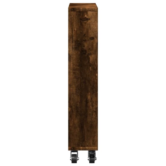 Opbergtrolley Smal 48X13X68 Cm Bewerkt Hout Kleur Gerookt eiken