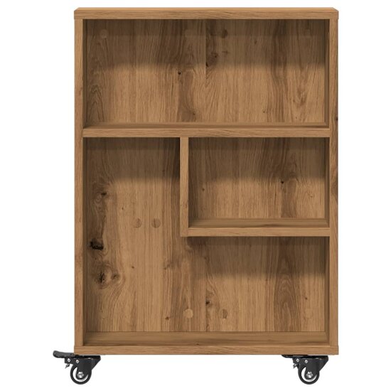 Opbergtrolley Smal 48X13X68 Cm Bewerkt Hout Artisanaal Eiken artisian oak