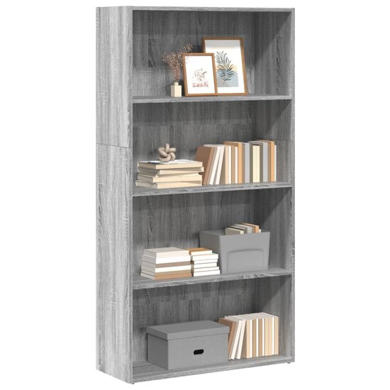 Boekenkast 80X30X Bewerkt Hout Eikenkleurig Grijs Sonoma 80 cm 152 cm