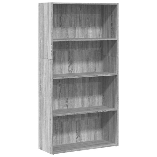 Boekenkast 80X30X Bewerkt Hout Eikenkleurig Grijs Sonoma 80 cm 152 cm