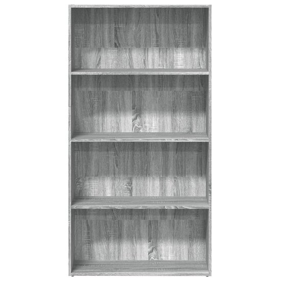 Boekenkast 80X30X Bewerkt Hout Eikenkleurig Grijs Sonoma 80 cm 152 cm