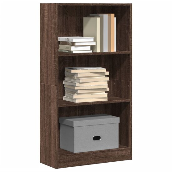 Boekenkast 60X24X Bewerkt Hout Ig Bruin Eikenkleur 60 cm 109 cm