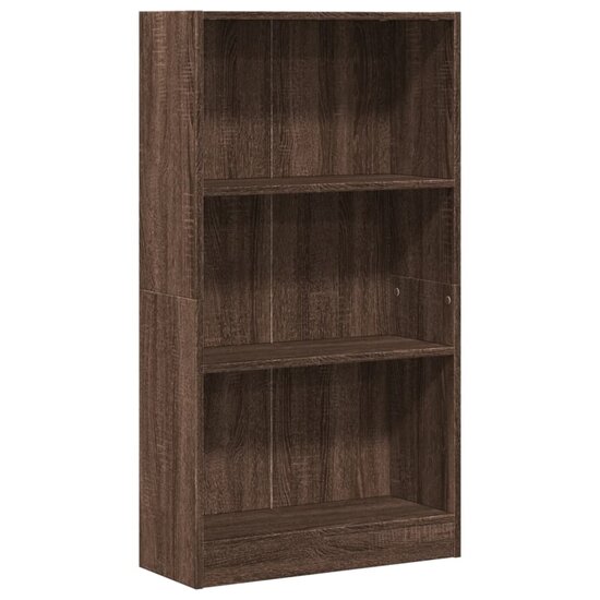 Boekenkast 60X24X Bewerkt Hout Ig Bruin Eikenkleur 60 cm 109 cm