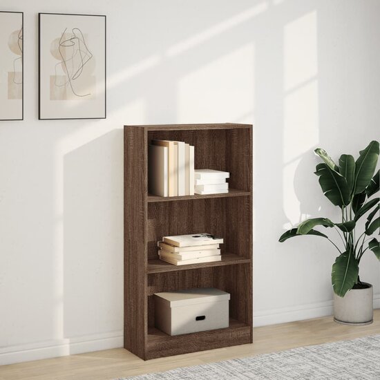 Boekenkast 60X24X Bewerkt Hout Ig Bruin Eikenkleur 60 cm 109 cm
