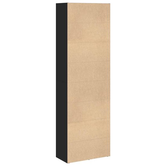 Boekenkast 60X30X Bewerkt Hout Zwart 60 cm 189 cm