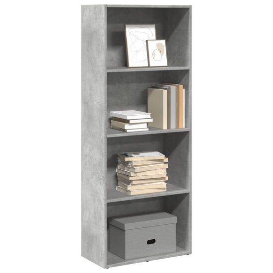 Boekenkast 60X30X Bewerkt Hout Betongrijs 60 cm 152 cm