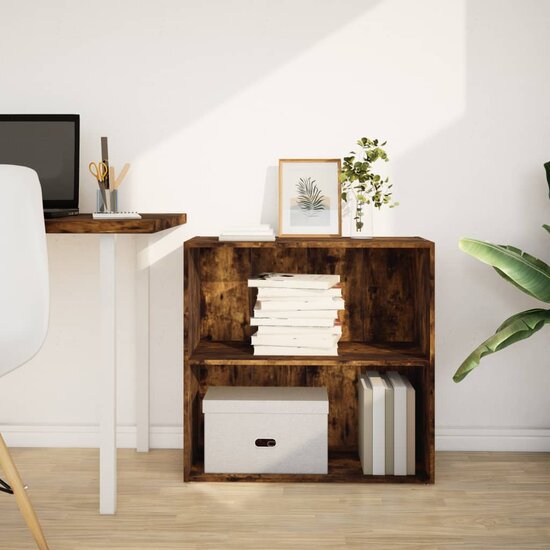 Boekenkast 80X30X Bewerkt Hout Kleurig Gerookt Eiken 80 cm 77 cm