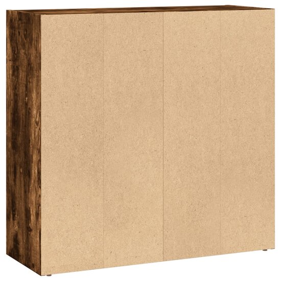 Boekenkast 80X30X Bewerkt Hout Kleurig Gerookt Eiken 80 cm 77 cm