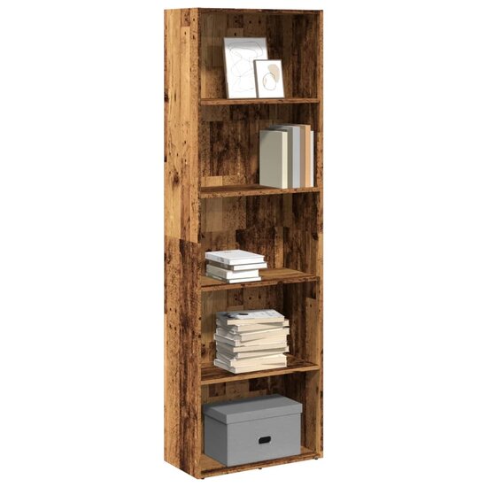 Boekenkast 60X30X Bewerkt Hout Kleurig Oud Hout 60 cm 189 cm