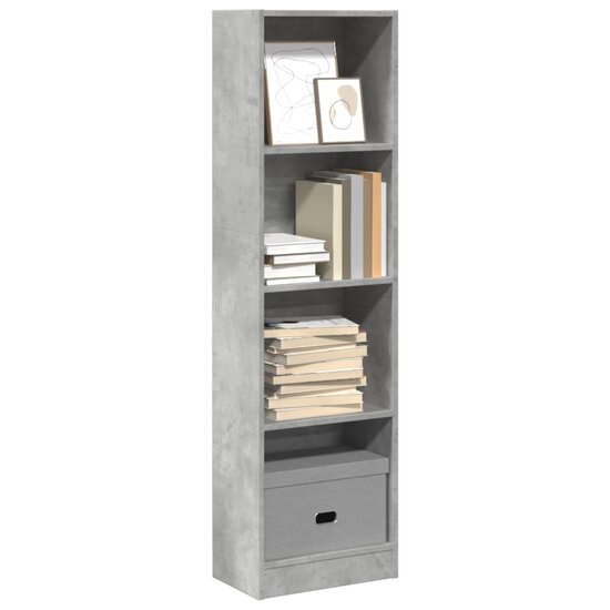 Boekenkast 40X24X Bewerkt Hout Betongrijs 40 cm 143 cm