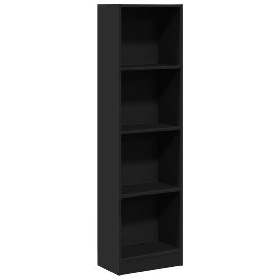 Boekenkast 40X24X Bewerkt Hout Zwart 40 cm 143 cm