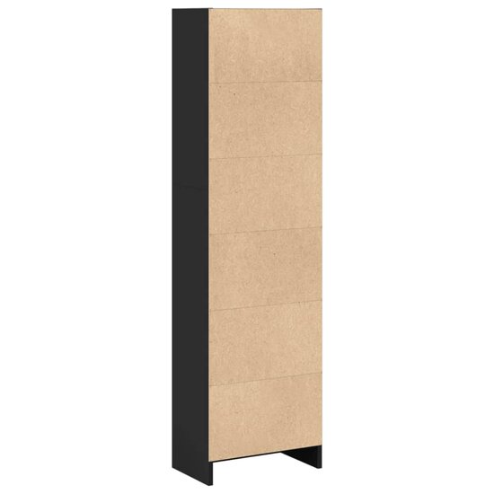 Boekenkast 40X24X Bewerkt Hout Zwart 40 cm 143 cm