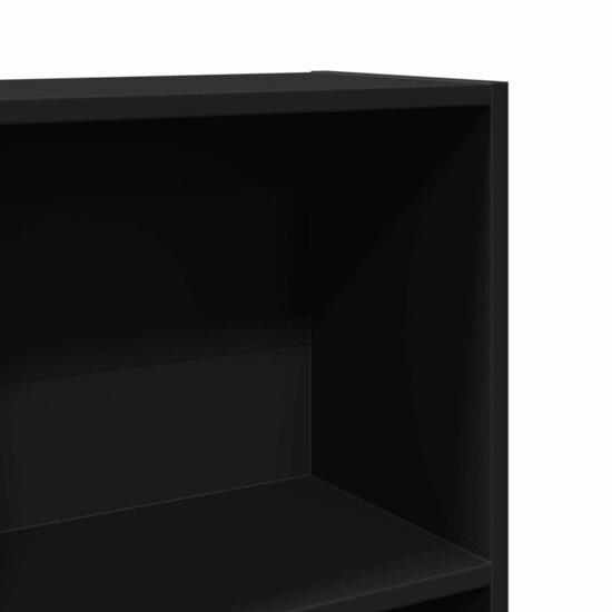Boekenkast 40X24X Bewerkt Hout Zwart 40 cm 143 cm