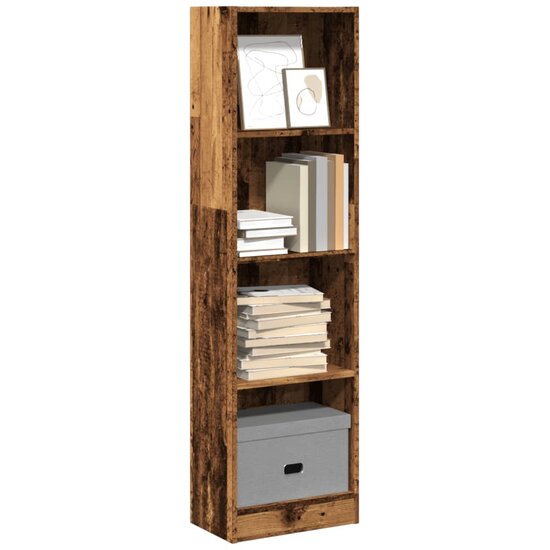 Boekenkast 40X24X Bewerkt Hout Kleurig Oud Hout 40 cm 143 cm