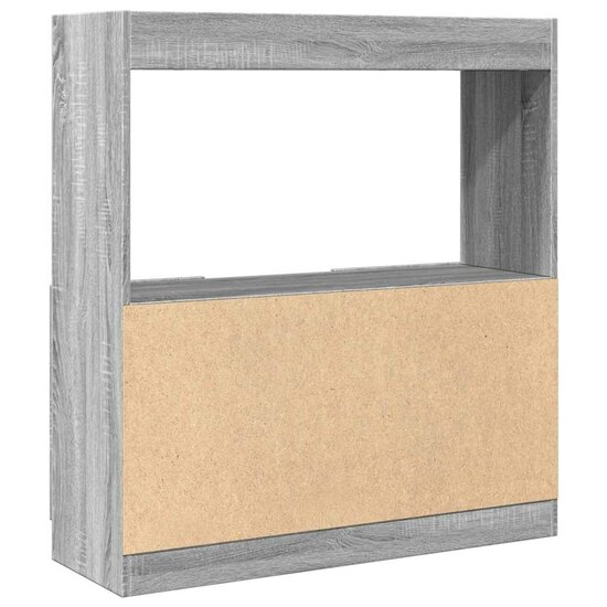 Hoge Kast 92X33X Bewerkt Hout Eikenkleurig Grijs Sonoma 92 cm 100 cm