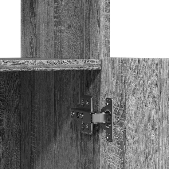 Hoge Kast 92X33X Bewerkt Hout Eikenkleurig Grijs Sonoma 92 cm 100 cm