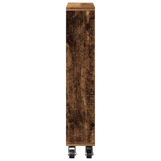Opbergtrolley Smal 48X13X68 Cm Bewerkt Hout Kleurig Oud hout