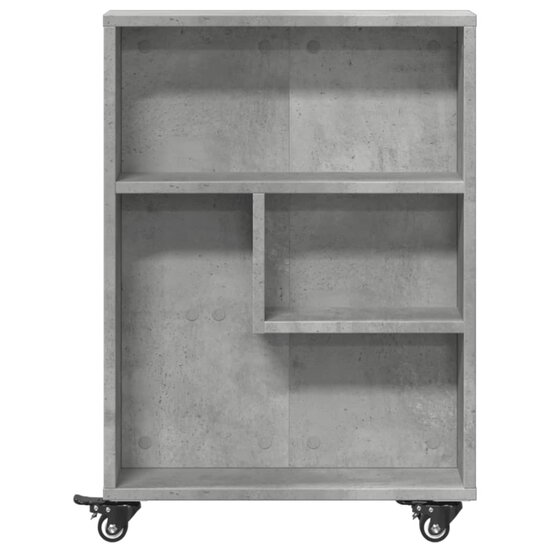 Opbergtrolley Smal 48X13X68 Cm Bewerkt Hout Betongrijs