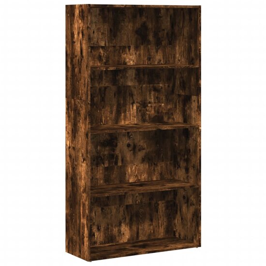 Boekenkast 80X30X Bewerkt Hout Kleurig Gerookt Eiken 80 cm 152 cm