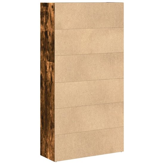Boekenkast 80X30X Bewerkt Hout Kleurig Gerookt Eiken 80 cm 152 cm