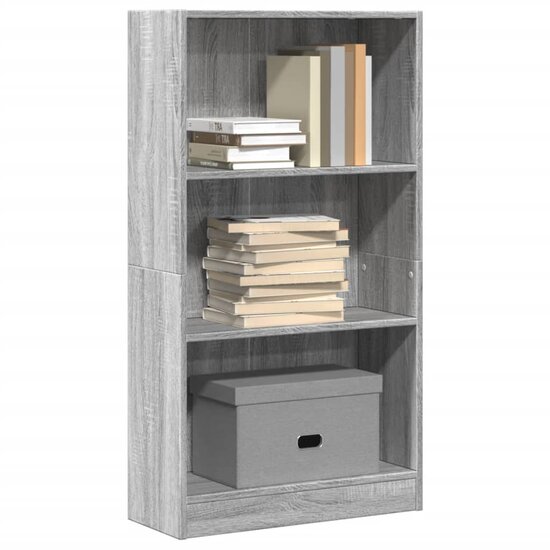 Boekenkast 60X24X Bewerkt Hout Eikenkleurig Grijs Sonoma 60 cm 109 cm