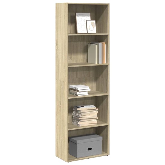 Boekenkast 60X30X Bewerkt Hout Kleurig Sonoma Eiken 60 cm 189 cm