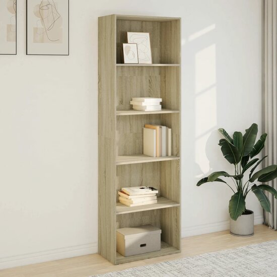 Boekenkast 60X30X Bewerkt Hout Kleurig Sonoma Eiken 60 cm 189 cm