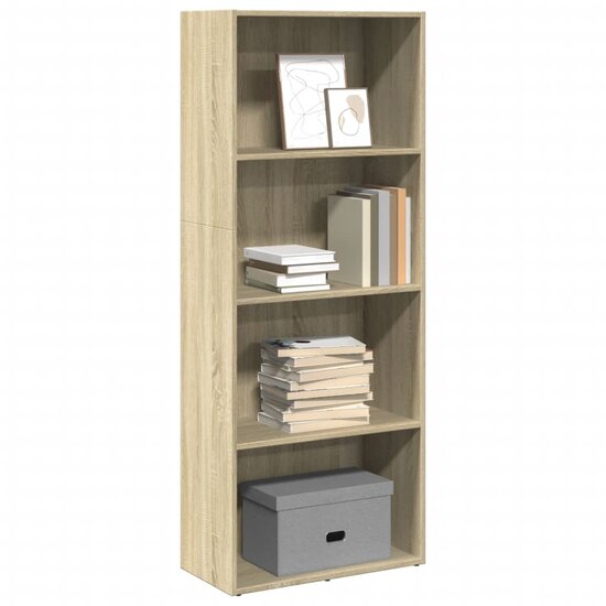 Boekenkast 60X30X Bewerkt Hout Kleurig Sonoma Eiken 60 cm 152 cm