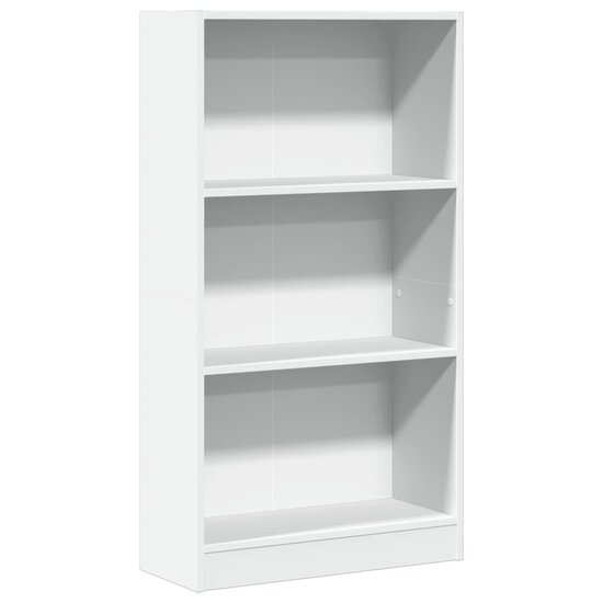 Boekenkast 60X24X Bewerkt Hout Wit 60 cm 109 cm