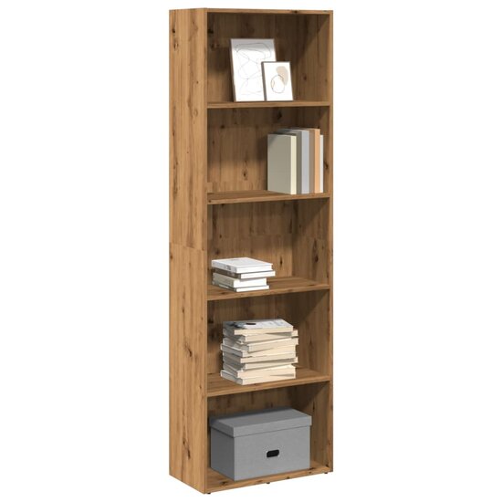 Boekenkast 60X30X Bewerkt Hout Artisanaal Eikenkleurig Artisian Oak 60 cm 189 cm
