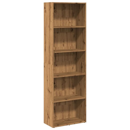 Boekenkast 60X30X Bewerkt Hout Artisanaal Eikenkleurig Artisian Oak 60 cm 189 cm