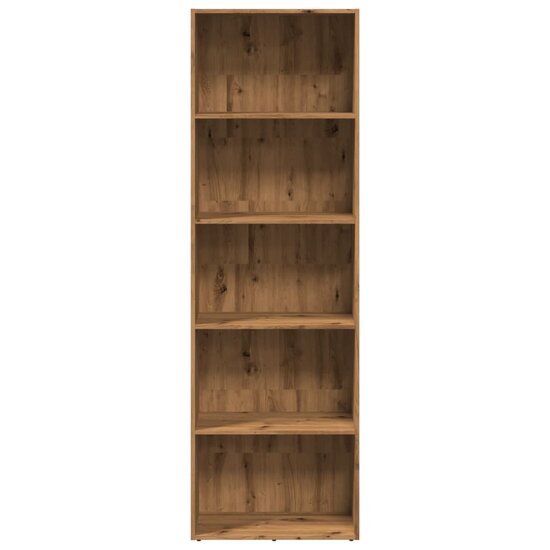 Boekenkast 60X30X Bewerkt Hout Artisanaal Eikenkleurig Artisian Oak 60 cm 189 cm