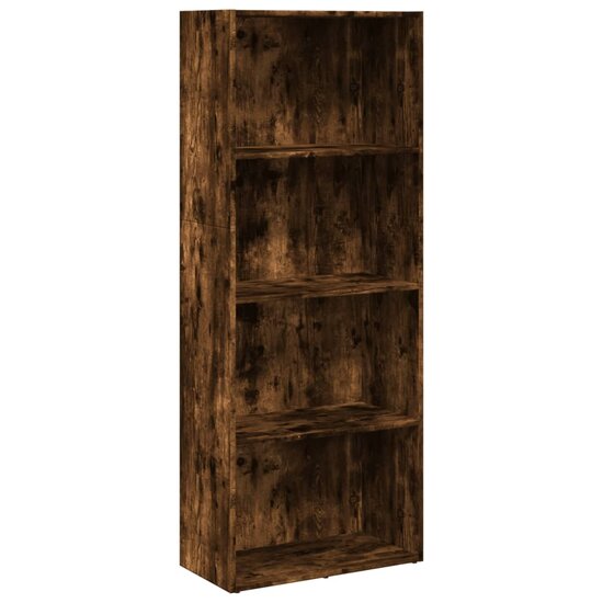 Boekenkast 60X30X Bewerkt Hout Kleurig Gerookt Eiken 60 cm 152 cm