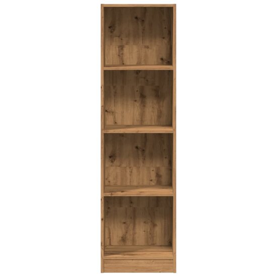 Boekenkast 40X24X Bewerkt Hout Artisanaal Kleurig Eiken 40 cm 143 cm