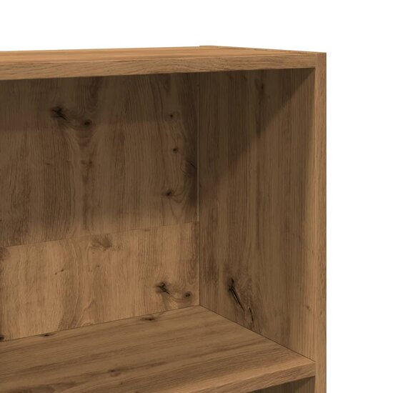 Boekenkast 40X24X Bewerkt Hout Artisanaal Kleurig Eiken 40 cm 143 cm