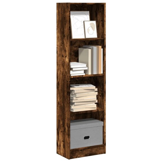 Boekenkast 40X24X Bewerkt Hout Kleurig Gerookt Eiken 40 cm 143 cm