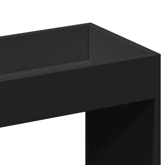 Hoge kast 92x33x100 cm bewerkt hout zwart