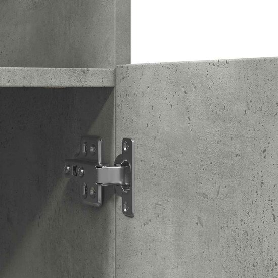Hoge kast 92x33x100 cm bewerkt hout betongrijs
