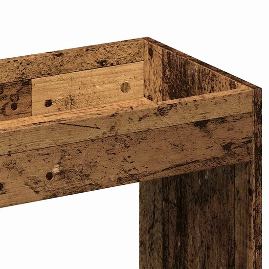 Hoge kast 92x33x100 cm bewerkt hout oud houtkleurig
