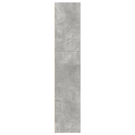 Boekenkast 80x30x152 cm bewerkt hout betongrijs